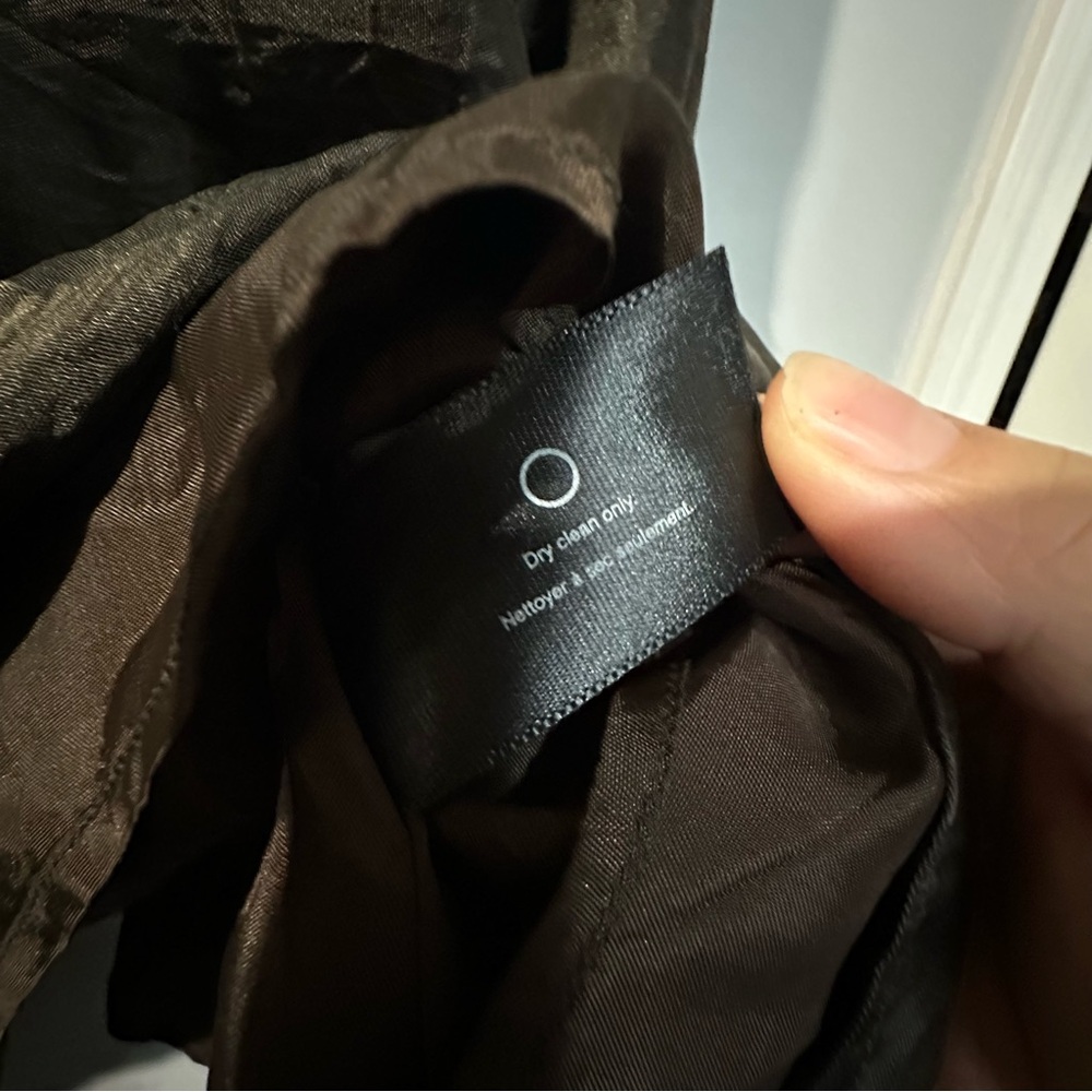 CLUB MONACO Dark Olive Green Flowy Skirt w/ Lining - Picture 9 of 10
